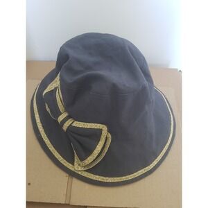 Callanan Millinery European Designer American Style Bucket Hat Bow Blue